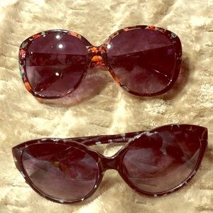 Lot of 2 Gently Used Trendy Sunglasses
